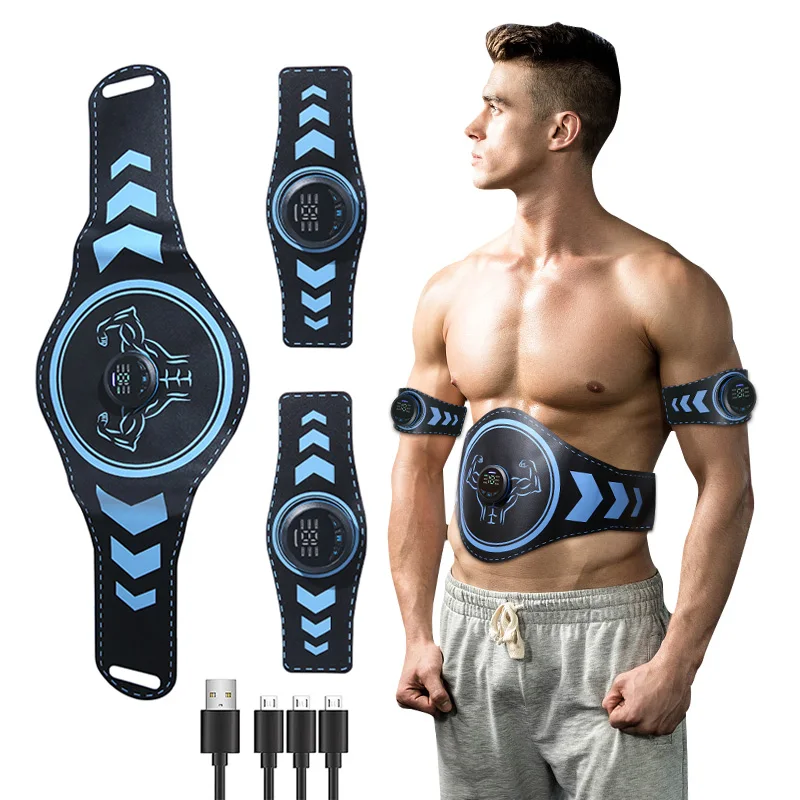 

Fitness Recharge Gym Toner Muscle Abdominal Weight Belt Trainer Slimming Home Stimulator Wireless Shaping Loss Body