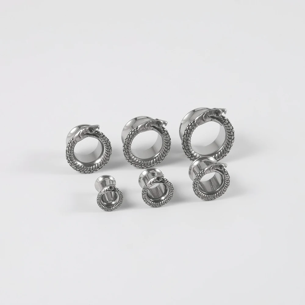 

1Pair Fashion Stainless Steel Big Stretchers Tunnel External Thread Ear Gauge Plugs Expander Body Piercing Jewelry