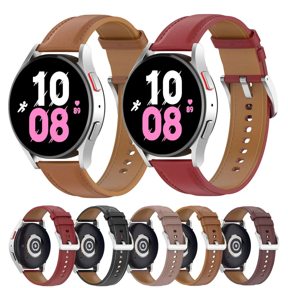 

Кожаный ремешок для Samsung Galaxy Watch 5 Watch5 Pro, ремешок для наручных часов, браслет для умных часов, мягкие дышащие аксессуары для часов