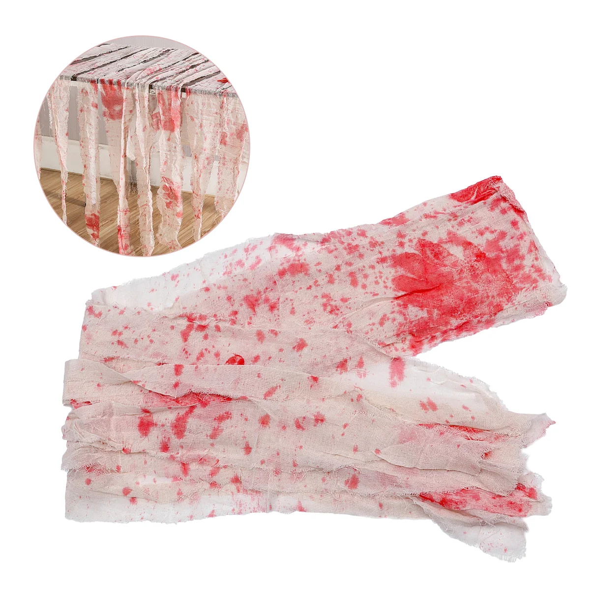 

Tablecloth Creepy Gauze Scary Handprints Stickers Haunted House Decoration Party Supplies Cloth