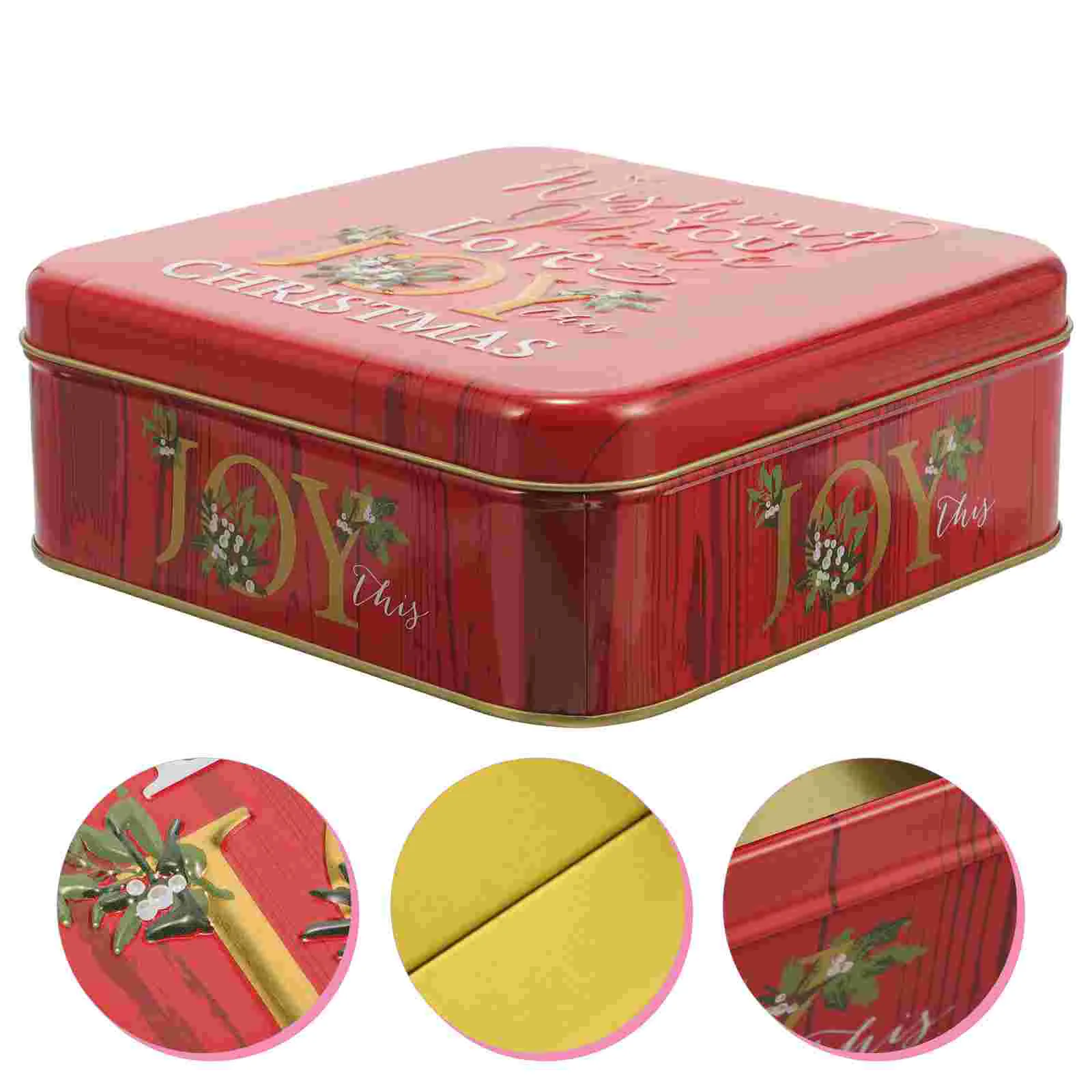 

Christmas Cookie Tins Santa Claus Tin Box Xmas Candy Tin Trick Or Treat Box Holiday Snack Jar Biscuits Container Christmas Favor