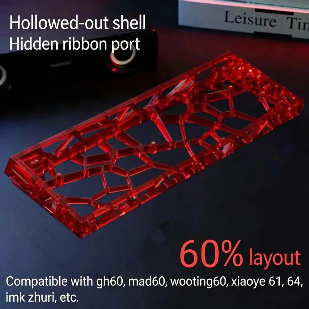Фото Прозрачный корпус для клавиатуры GH60 (60% раскладка), совместимый с Holy60/MAD60/GT60/Wooting60HE/win60, для самостоятельной сборки, подарок для любителей DIY №4