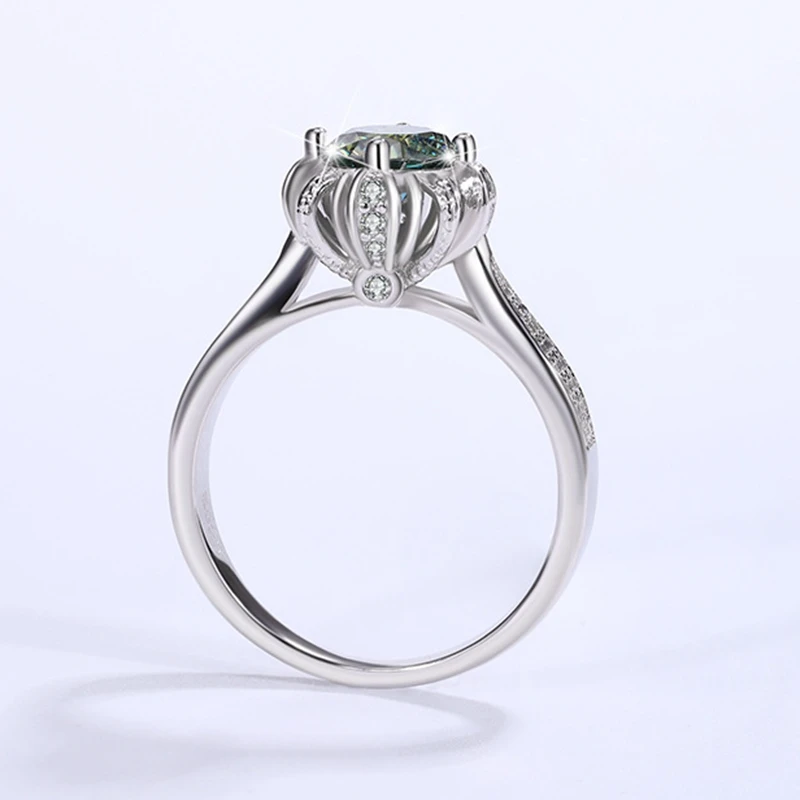 SEMNI 1.0ct Муассанит бриллиант для женщин сверкающий ореол влюбленных свадебное