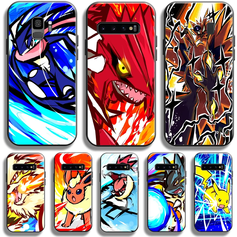 

Japan Anime Pokemon Pikachu For Samsung Galaxy S10 S9 S8 Plus S10 5G S10 Lite S10E Phone Case Coque Silicone Cover TPU Soft