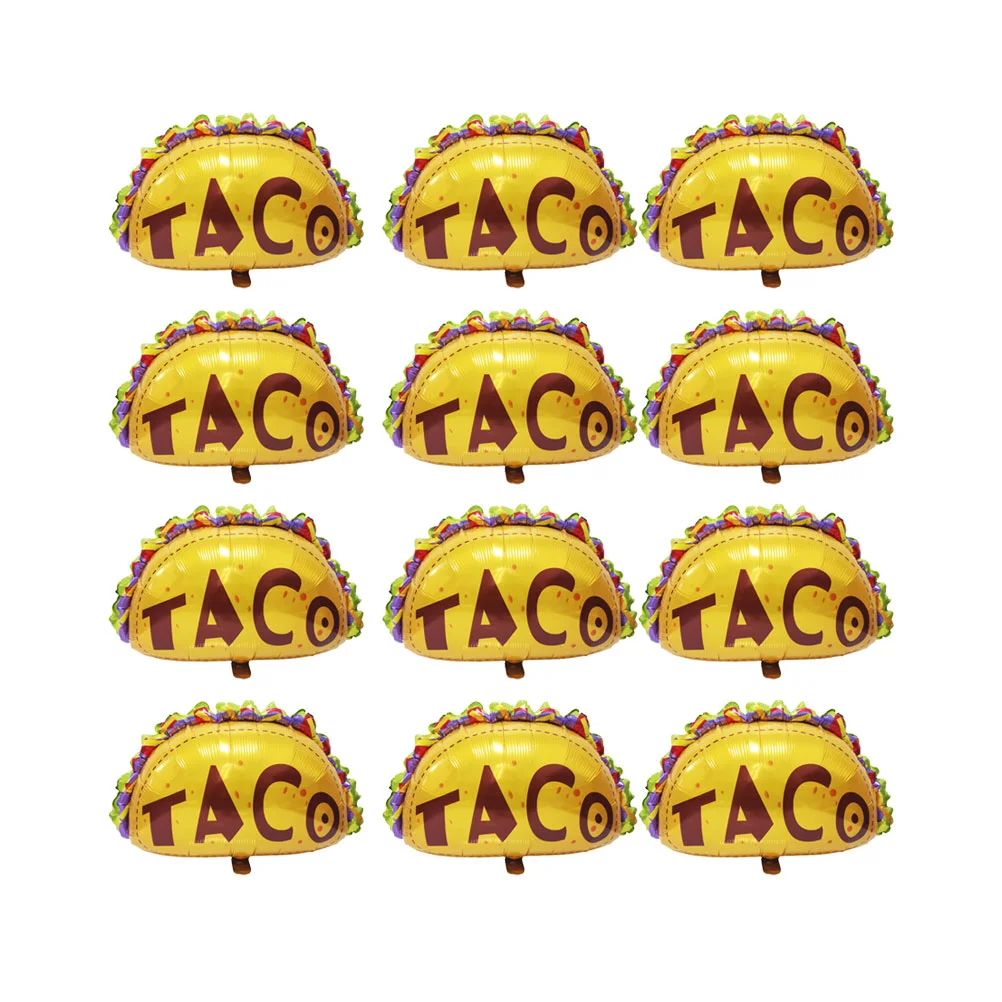 

12PCS Lovely Cartoon Funny Creative Taco Balloons Party Balloons Balloons for Decoration Party