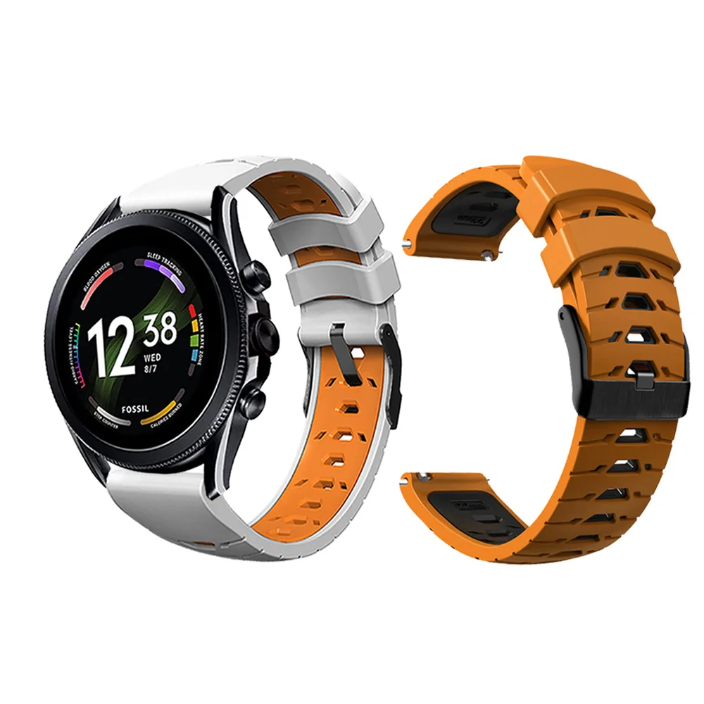 

Sport Silicone Watchband For Fossil GEN 6 44mm/GEN 5E 44mm/GEN 5 LTE 45mm Smartwatch Band Bracelet Accessories Replacement Strap