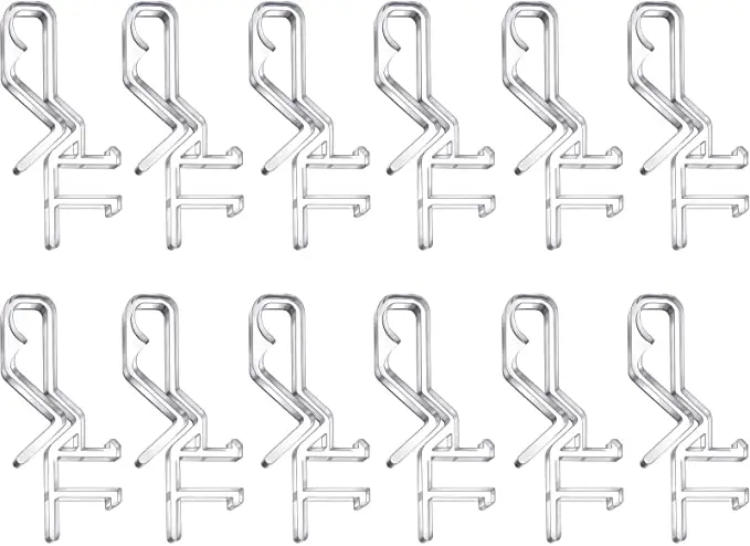 

Hidden Valance Clips Clear Plastic Valance Clips for Horizontal Blind (12, 1.85 Inch)