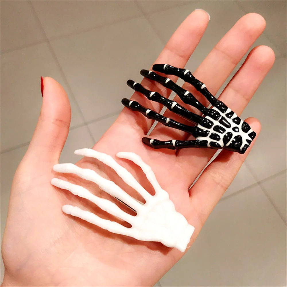 Готическая заколка для волос с черепом в стиле панк заколки молодых людей темный