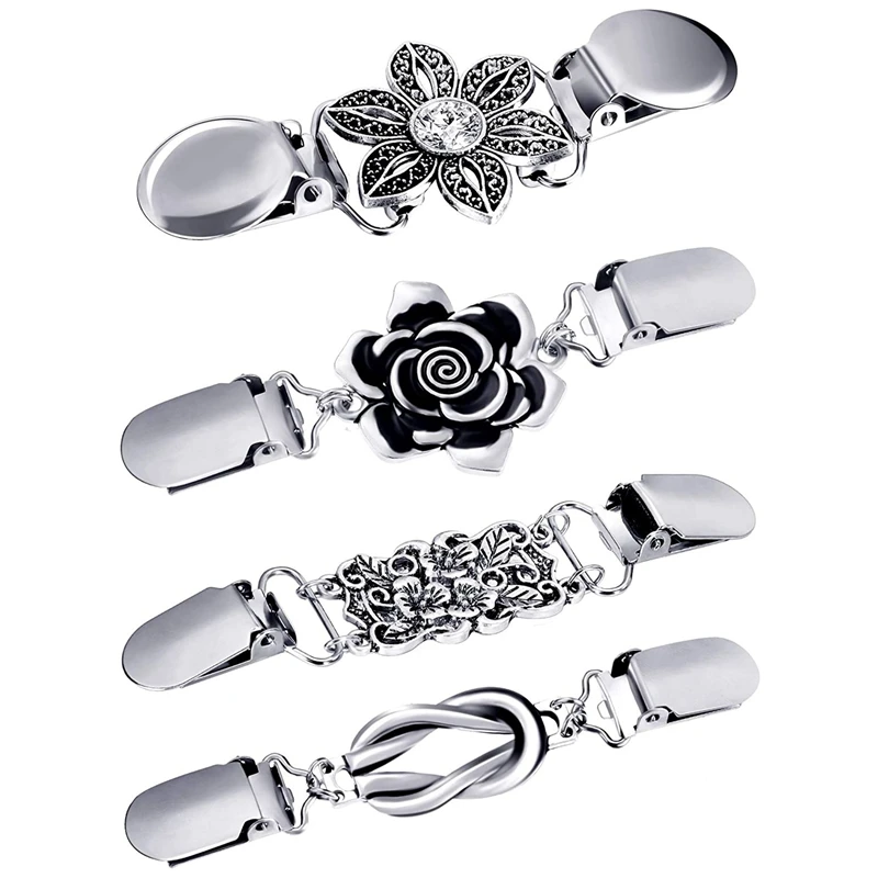 

4 шт., винтажные клипсы на свитер, шаль