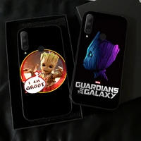 marvel groot phone case for huawei honor 9x 8x pro for honor 10x lite back carcasa tpu liquid silicon black silicone cover soft