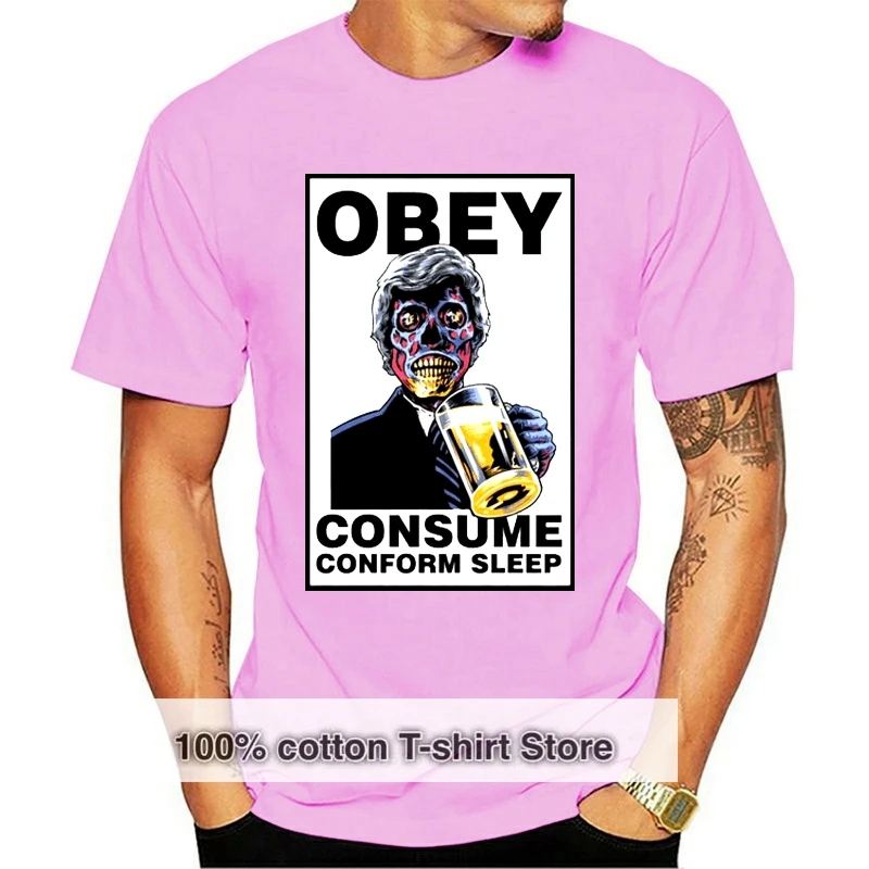 

Футболка с надписью «THEY LIVE» и изображением фильма ужасов
