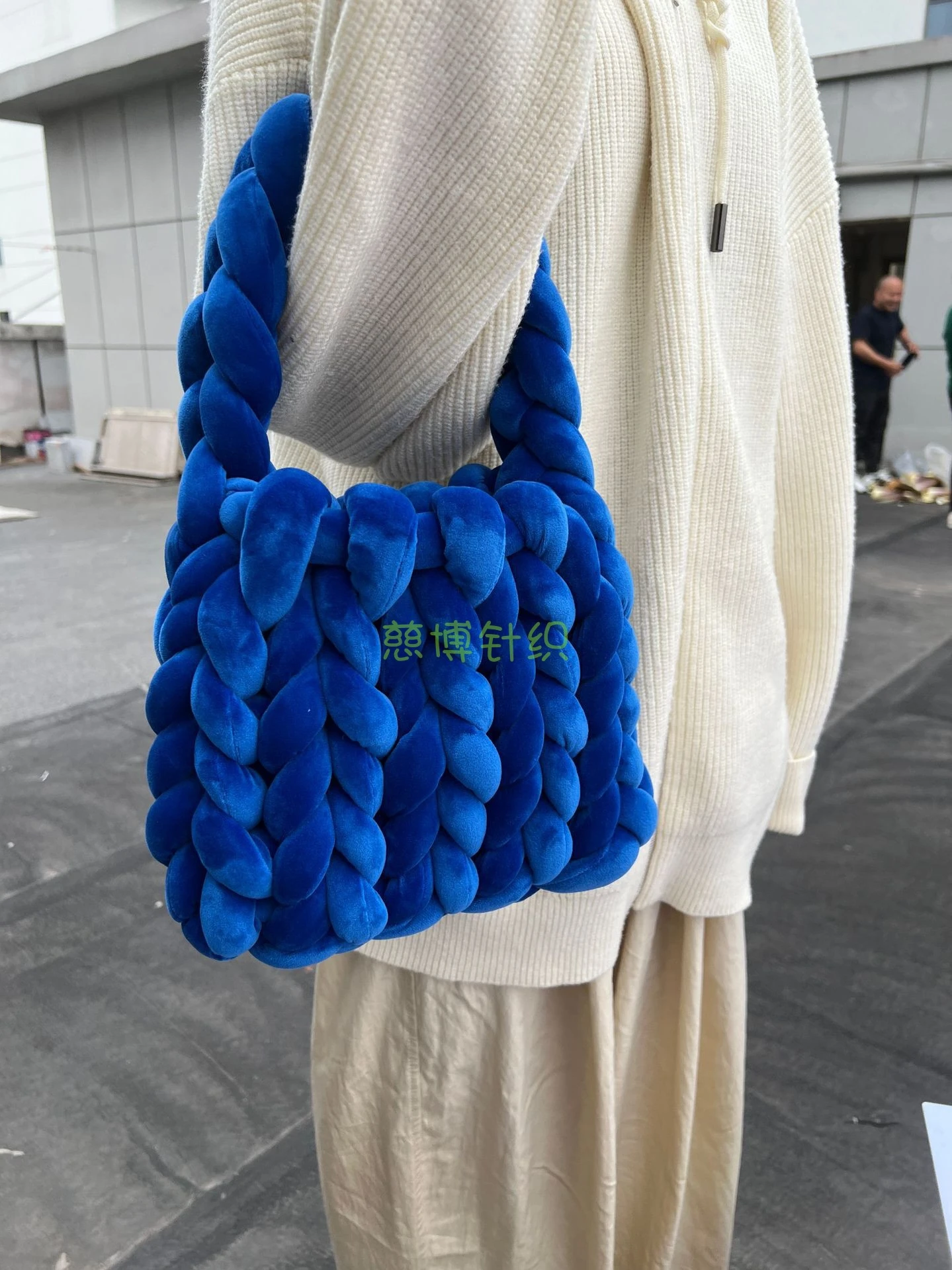 

【Material Pack】New Velor Edition Korean version homemade Icelandic woolen braid bag DIY super thick woolen hand-woven bag