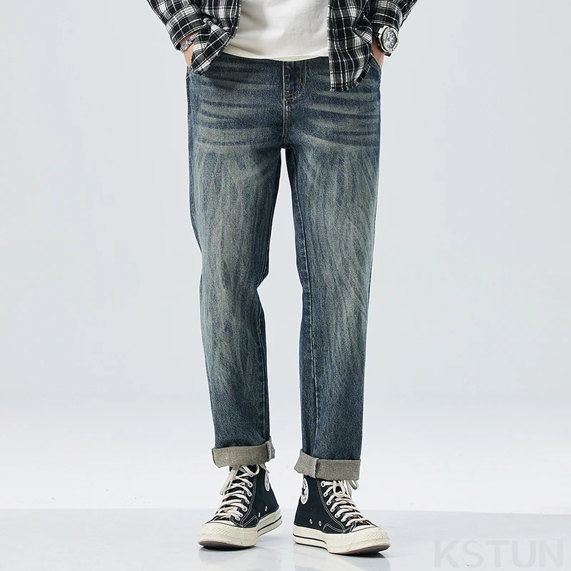 KSTUN мужские винтажные мешковатые брюки джинсы-шаровары свободного покроя
