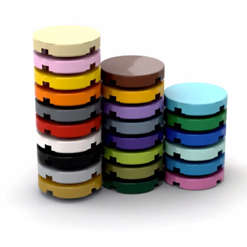 10 шт. детали MOC 14769 круглые плитки 2x2 с нижним держателем-гвоздиком Совместимые