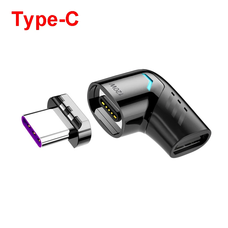 

Магнитный адаптер USB C на тип C/микро, 120 Вт, магнитный преобразователь USB типа C, магнитный кабель, прямоугольный разъем USBc