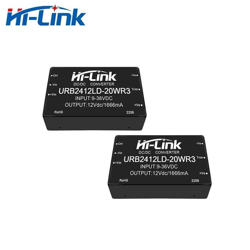 Фото URB2412LD-20WR3 Hi-Link 2 шт. Новая бесплатная доставка 20 Вт 24 В до 12 В 1666 мА преобразователь постоянного тока постоянного тока изолированный источник питания интеллектуальный модуль №5