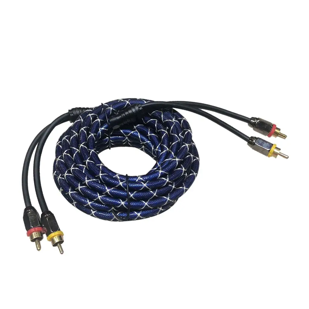 

4.5m Car Audio Speaker RCA Cable Wire Interconnect Connector Universal