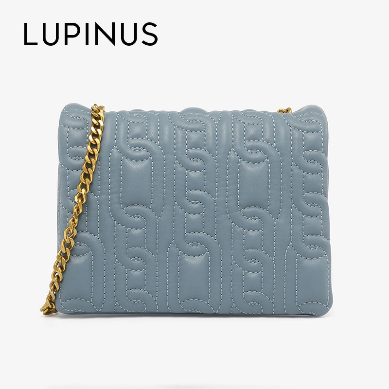 

LUPINUS 2022 новая женская сумка-конверт с двумя карманами, модная дизайнерская женская сумка с золотой цепочкой, квадратная женская сумка на одн...