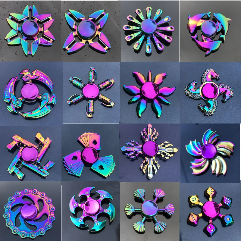 

Plastic Rainbow Fidget Spinner EDC Hand Spinner Anti-Anxiety Toy for Spinners Focus Relief Stress ADHD Finger Spinner Kids Toys