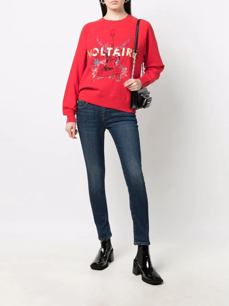 

Woman Hoodies New Casual Guitar Printing and Dyeing 100% Cotton Sweatshirts