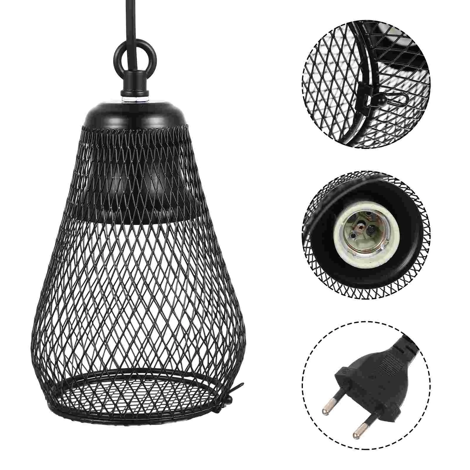 

Anti-Scald Light Mesh Cover Lamp Bulb Lampshade for Reptiles Protection (Plug)