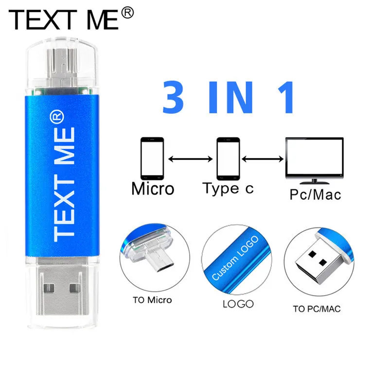 Фото USB-флеш-накопитель TEXT ME, 128 ГБ, OTG, Type C, 64 ГБ, USB, 4 ГБ, 8 ГБ, 16 ГБ, 32 ГБ №3