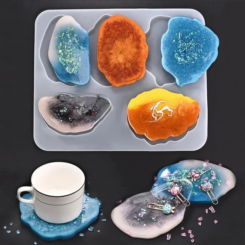 

DIY Crystal Drip Mold Cloud Coaster Mirror Irregular Silicone Mold Resin Jewelry Mold Jewelry Making Tools DIY Technology