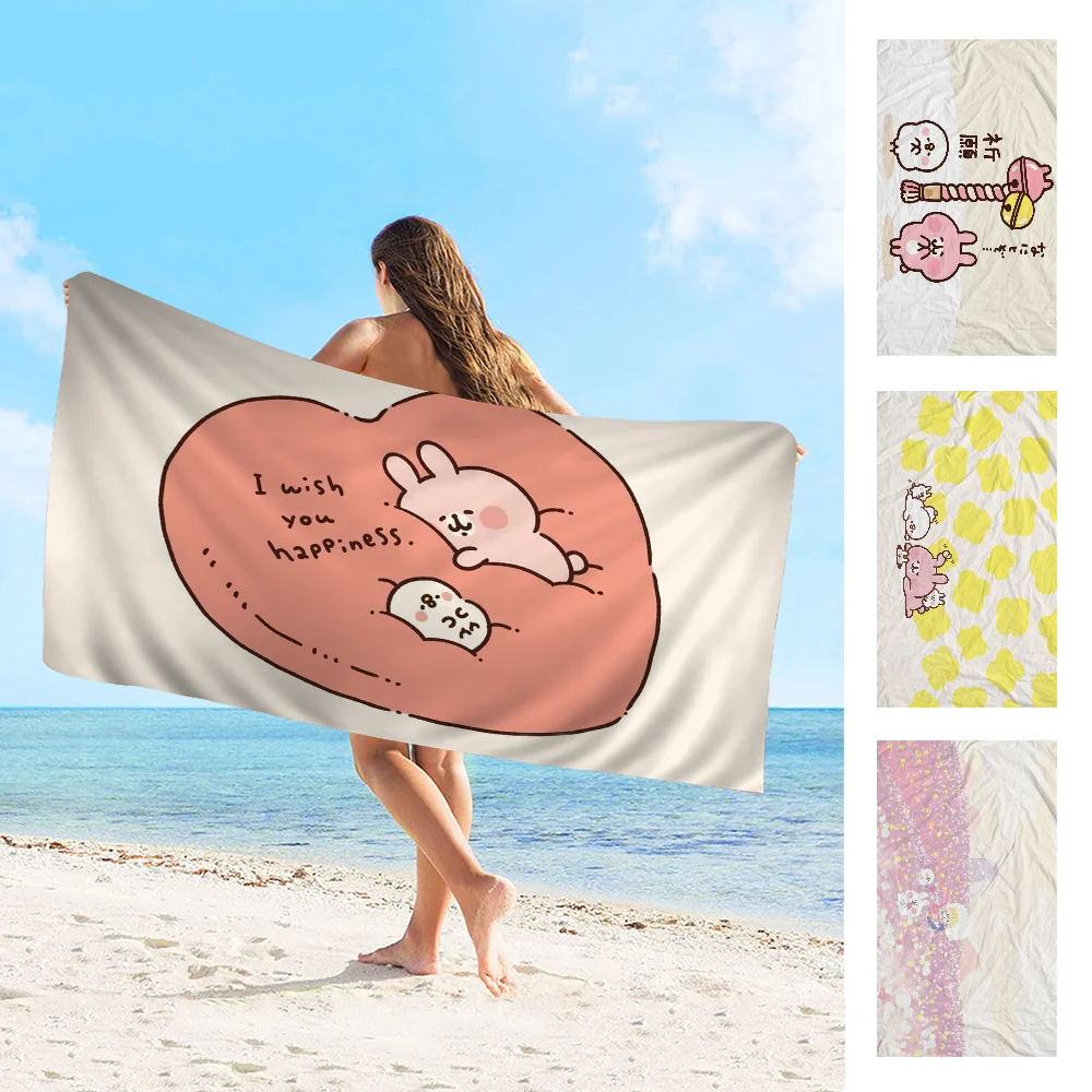 Kawaii K-Kanaheis Пляжное полотенце Быстросохнущее для йоги из микрофибры Мягкое