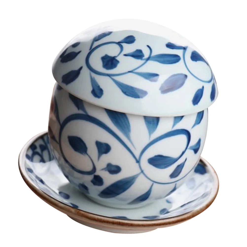 

Multi-function Stew Bowl Ceramic Soup Bowl Household Cubilose Bowl Stew Accessory