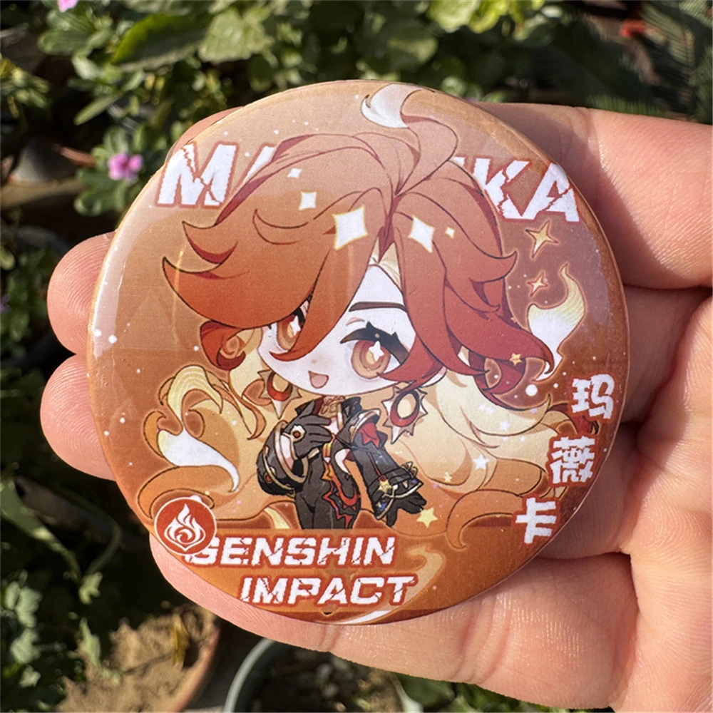 Игра Genshin Impact Pyro Archon Mavuika Haborym Kembali Косплей Костюм Значок Булавка SPTE Жесть Брошь