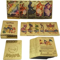new 54pc spanish pokemon cards metalicas vmax gx card box golden letters spanish playing cards metalicas charizard collection