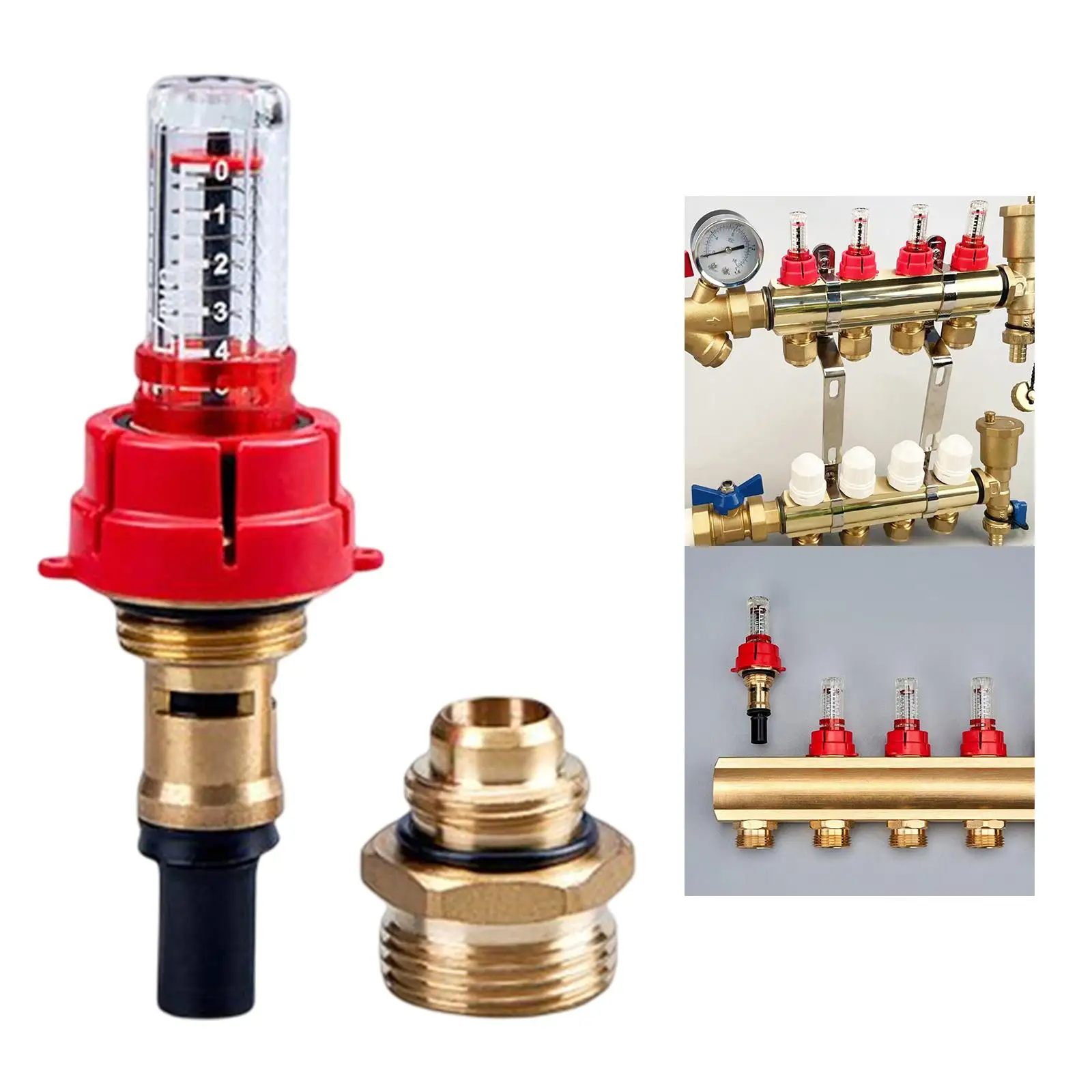 

Underfloor Heating Manifold Flow Meter Hydronic Separator Floor Heating Accessories Manifold Regulator for Bathroom Bedroom Home