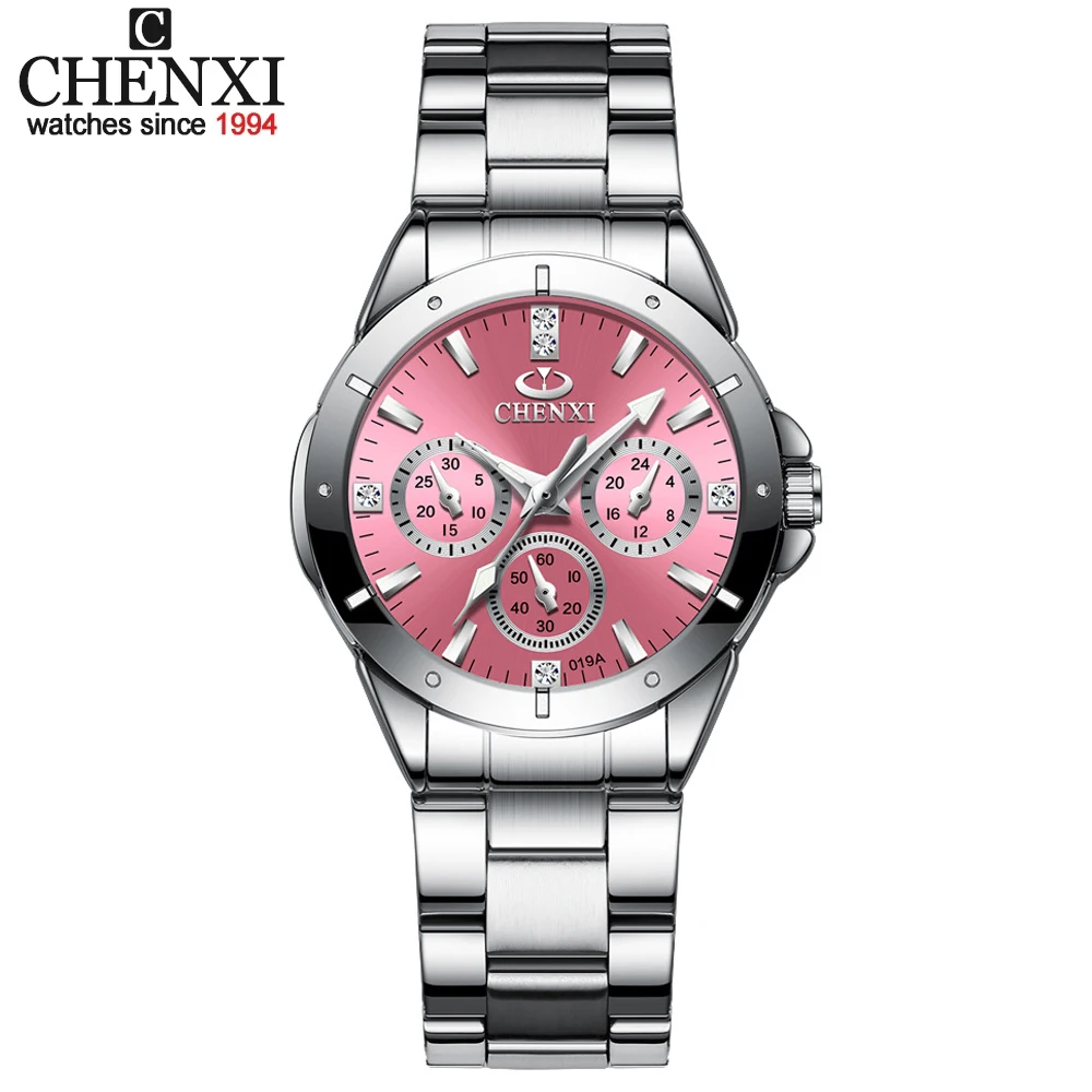 

CHENXI Women Fashion Watches Ladies Quartz Watch Women's Elegant Dress Stainless Steel Wristwatches Girl Clock Relojes Mujer