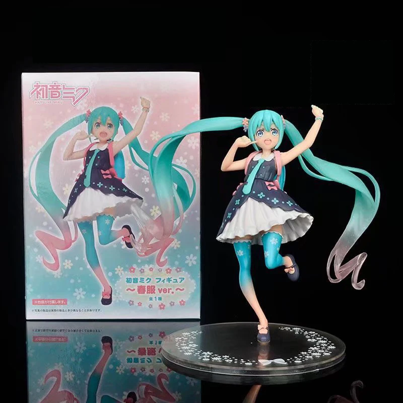 

Anime Hatsune Miku Spring Clothes Ver. Figure Toy Four Seasons Series with School Bag 17cm PVC Action Figurine Model Toys Gifts