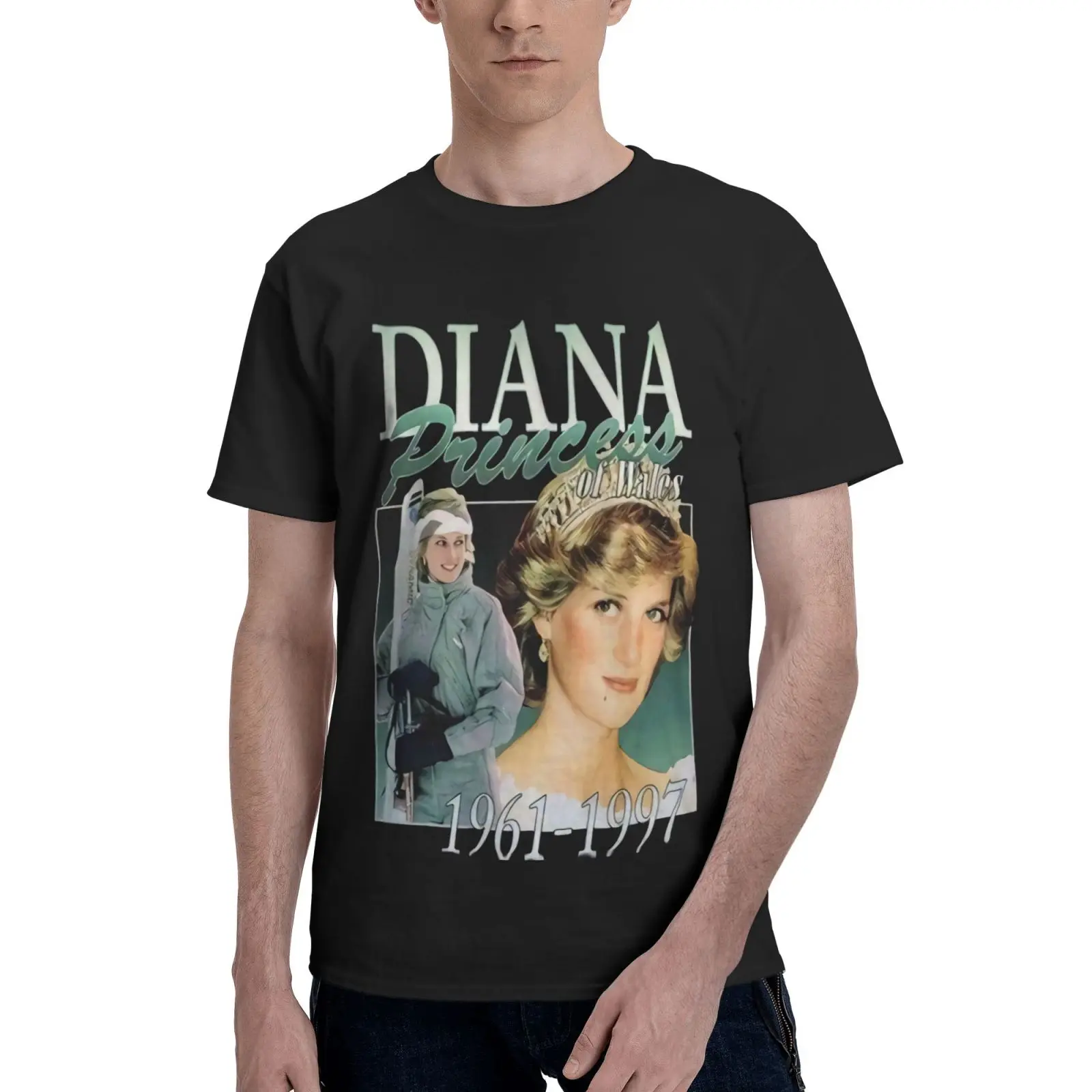 

Футболка оверсайз с принтом принцессы Diana Re Tn409, футболка гранж, Мужская Эстетическая одежда, женская футболка, Мужская одежда, блузка