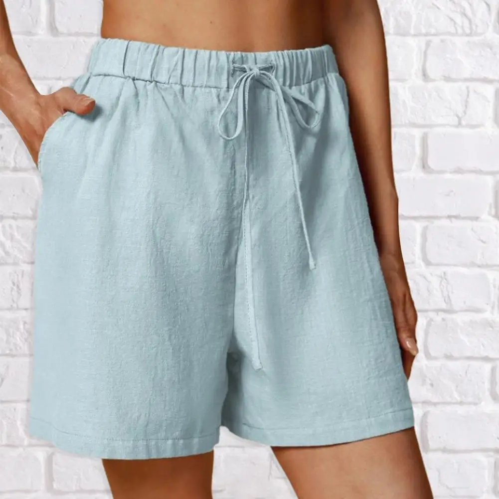

Casual Shorts Thin Running Shorts Pure Color Girls Lace-up Fitness Shorts
