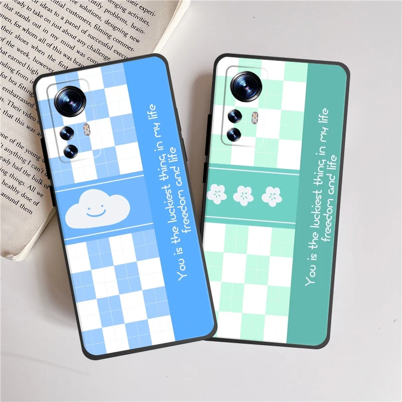 

Colorful Plaid Xiaomi Phone Case For Redmi Note 10 Pro Note 9 Pro 9S 9T 9C Note 8 Pro Note 7 Soft Silicone phone Funda Cover