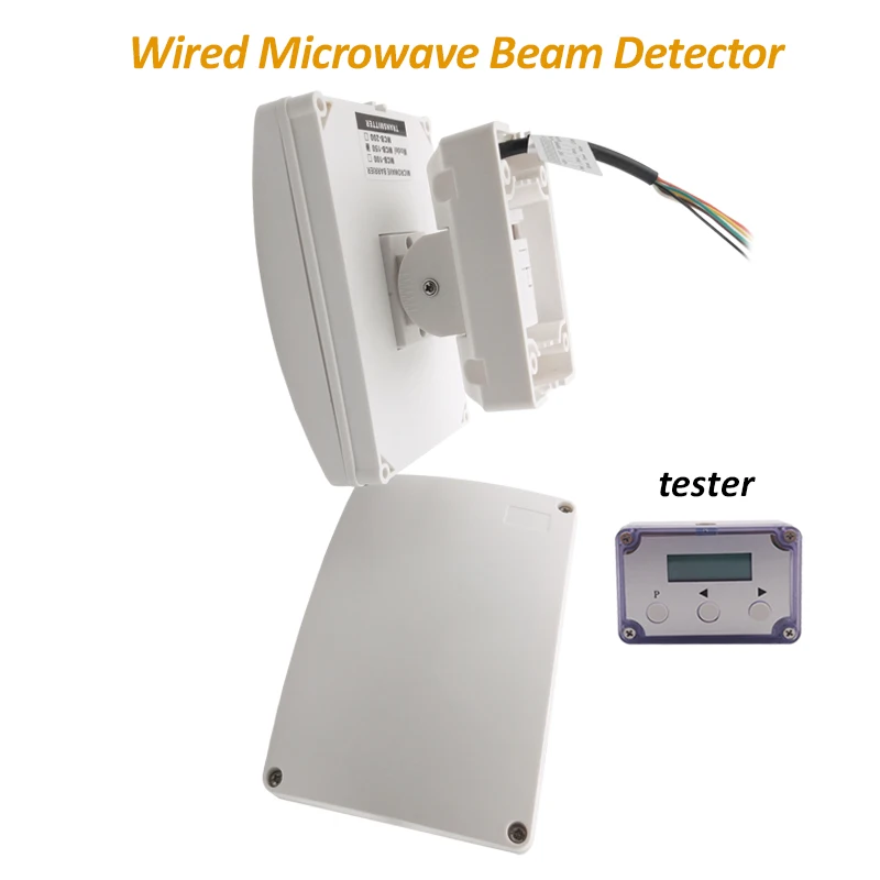 Wired Outdoor Microwave Beam Detector Infrared Barrier Perimeter Alarm Intrusion Detector  for Smartlife Security Protection enlarge