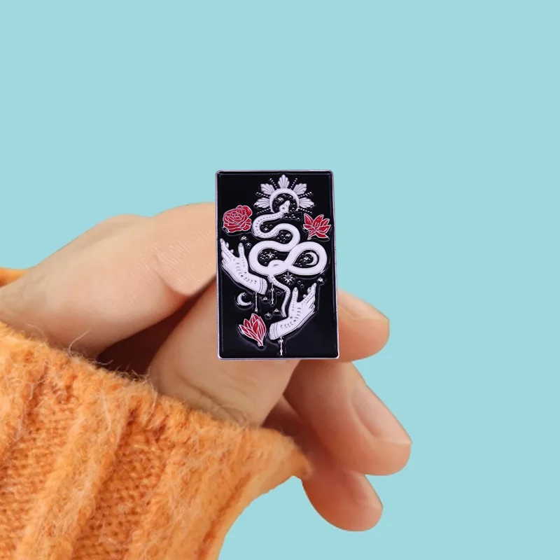 Женская Брошь в виде Луны солнца справедливости тарота смерти Готическая