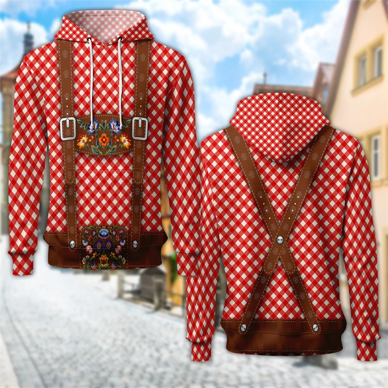 Толстовка Oktoberfest в Германии с 3D графическим рисунком Мужская одежда Повседневный