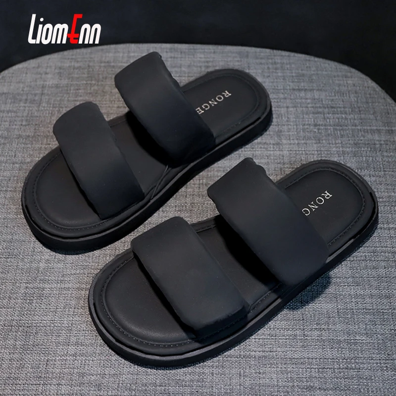 Green Summer Slippers For Women Flat Soft Comfort Beach Sandals Women Flip Flops 2023 New Designer Ladies Outdoor Fashion Shoes