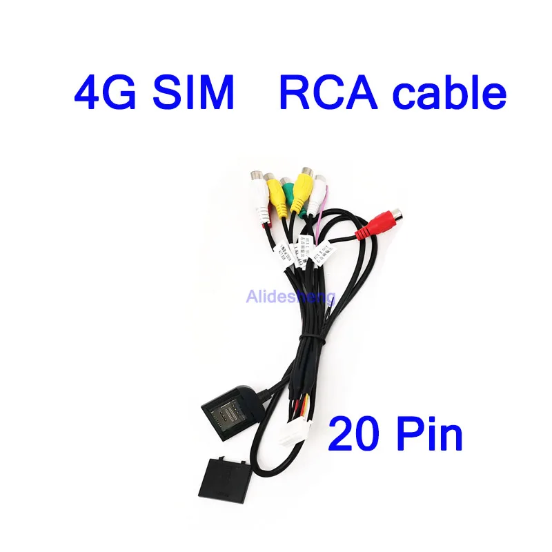 Кабель для автомобильного мультимедийного Проигрывателя Android 4P 6pin USB кабель 20Pin RCA
