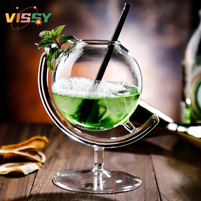 

Celebrity Popular Cocktail Cup Bar Party DIY Mix Wine Glass Special Restaurant Food Drinks Glassware Container Globe Shape