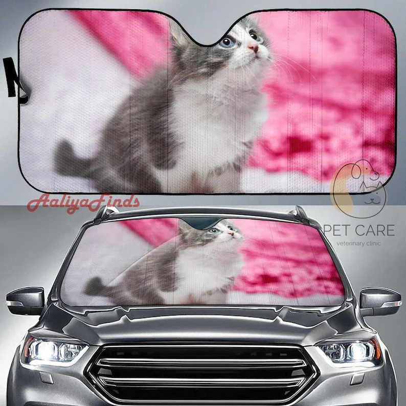 

Cat Kitty Hd Car Sun Shade Gift Ideas 2022