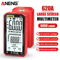 aneng an 620a digital multimeter transistor tester 6000 count true rms auto electrical capacitance meter temp resistance measure