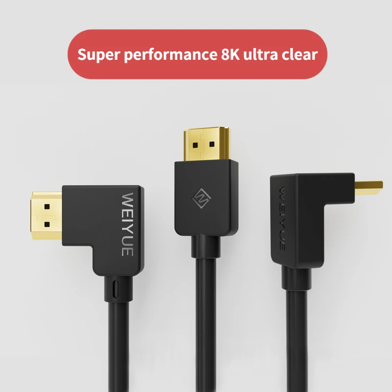 Кабель HDMI2.1 под прямым углом 90 ° кабель HDMI версии 2 1 8K @ 60Hz 4K 120Hz PC HD PS5 видеокабель