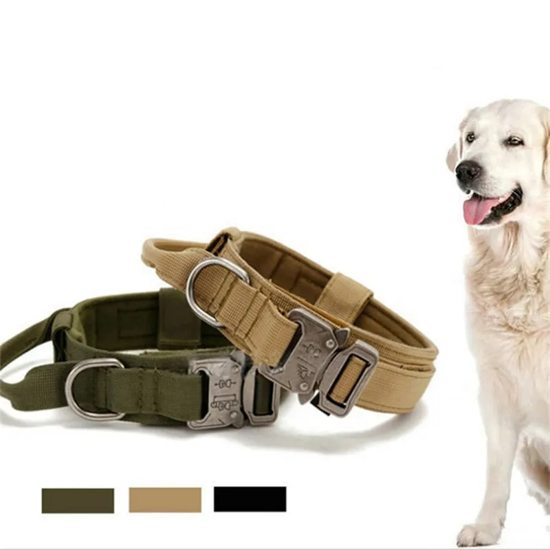

2pcs Nylon Durable Tactical Dog Collar Leash Military Pet Collar Leash Medium and Large Dog German Shepherd Training Accessories