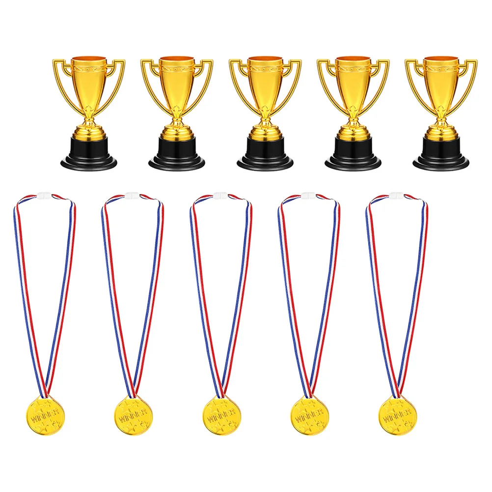 

Children's Trophy Medal Plastic Medals Basketball Toys Props Small Kids Party Decor Game