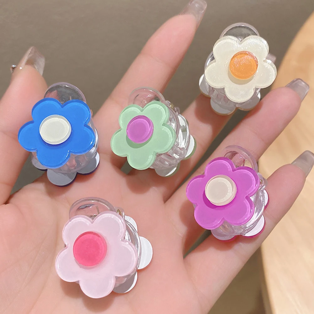 

Candy Color Flower Hairpin Girl Cute Flower Bangs Clip Side Broken Hair Side Clip 2023 New Hairpin