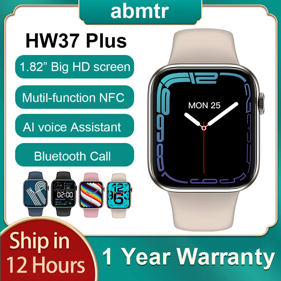 

2022 NFC Smart Watch Men 1.82“Bluetooth Call voice assistant Women Smartwatch Pk DT7 W37 W27 Smart Watch series 7 14 Pro S7